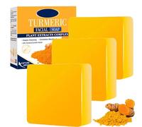 Turmeric Soap Bar,Tumeric Kojic Acid Soap for Cleansing,Deeply Moisturising with Natural Ingredients, Fit for Face, Body & All Skin Types (3)
