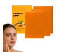Turmeric Soap Face & Body Glowing With Shea Butter, Brightning Soap For Face & Body, Brightning Bodys Wash&Faces Wash, Handmade Soaps Bar For Faces & Bodys Set For Oily & Normal Skin (3)