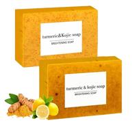 Turmeric Soap, kojic Acid Soap - Beauty Infused with Plant Extract, Suitable for Oily & Dry Skin Care (2 pcs)