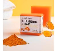 Turmeric Soap Natural Ginger Bar Soap: 2PCS Plants Essential Oil Bar Soap for Face & Body - Reduces Acne & Dark Spot & Cleanses Skin