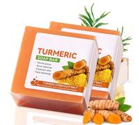 Turmeric Soap-Turmeric Natural Soap Bar-Turmeric Hand Soap for Correct Acne Dark Spots,Tend Skin Moisturizing Deep Cleansing Erase Fine Lines Firming Face And Body (2 PACK)