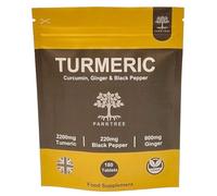 Turmeric Tablets 2200mg with Black Pepper and Ginger - 180 Tablets - High Strength 95% Curcumin Supplement - Tablets not Capsules - Vegan and Gluten Free - Made in The UK