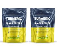 Turmeric Tablets 3200mg Per Serving with Black Pepper | 95% Curcuminoid Extract | 180 High Strength Curcumin Supplements Vegan Tablets | Piperine | UK Made (Pack of 2)