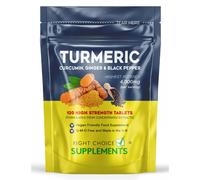 (Turmeric Tablets 4000mg + Ginger + Black Pepper | 120 Tablets - UK Supplement) Turmeric Ginger Black Pepper Curcumin Supplements
