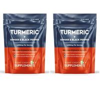 Turmeric Tablets 4000mg per Serving (2400mg Turmeric, 1400mg Ginger, 200 mg Black Pepper) | 180 High Strength Curcumin Tablet Supplements| Vegan and Gluten Free | UK Made (Pack of 2)