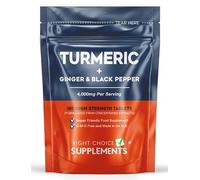 Turmeric Tablets 4000mg per Serving (2400mg Turmeric, 1400mg Ginger, 200 mg Black Pepper) | 180 High Strength Curcumin Tablet Supplements| Vegan and Gluten Free | UK Made