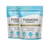 Turmeric Tablets 4000mg with Black Pepper & Ginger | High Strength 95% Curcumin Turmeric+ Supplement | 240 Tablet (Gummies, Not Capsule or Powder) | Vegan, Made in UK