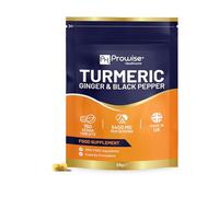 Turmeric Tablets 5400mg with Black Pepper, Ginger - High Strength Turmeric 95% Curcumin Supplements | 150 Easy Swallow Tablets (Not Capsules or Powder) - Letterbox Friendly - Made in UK - Prowise