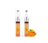 Turmeric Under Eye Cream with 360° Roller Massage Ball, Natural Anti-Aging Hydrating & Firming Eyes Treatment Serum, Eye Cream For Dark Circles, Puffiness, Reduce Wrinkles Fine Lines 2PCS