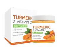 Turmeric & Vitamin C Body Scrub - Exfoliating Dead Skin Cleaner, Improve Dark Spots - Deep Cleansing for Body Skin Care, 100g/3.52oz