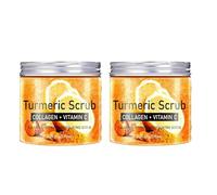 Turmeric & Vitamin C Body Scrub, Face & Body Turmeric Scrub with Deep Cleansing, Brightening Body, Moisturizing Exfoliator for Dry Skin, Gentle Exfoliation for Body & Face (2, 200g)