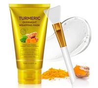Turmeric Vitamin C Collagen Overnight Wrapping Peel Off Mask with Retinol for A Clear, Dewy, Radiant Complexion Against Roughed & Stressed & Saggy Skin, Anti-Aging/Wrinkles/Fine Lines, 2.53 Oz/75 ML