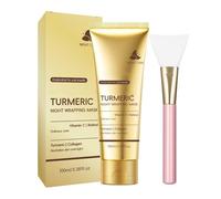 Turmeric Vitamin C Collagen Overnight Wrapping Peel Off Masks, Anti-Wrinkle Lifting Mask with Retinol for a Clear Complexion Against Roughed & Stressed & Saggy Skin, Hydrating & Soothing