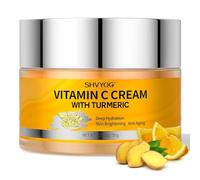 Turmeric Vitamin C Face Cream, Vitamin C Face Moisturizer, Hydration Skin Firming & Brightening Cream for Dark Spots, Wrinkles, Uneven Skin Tone, Hydrating Day and Night Cream, Valentine's Day Gift
