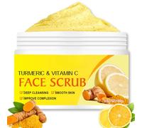 Turmeric & Vitamin C Face Scrub Exfoliator,Natural Facial Exfoliating Body Scrub,Facial Peeling Cream Brightening Srub for Women&Men-Improve Dark Spots Blackheads Acne,Even Skin Tone Skin Care, 100g
