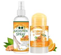 Turmeric Vitamin C Foot Peeling Spray + Hand and Foot Stick, 2-Step Callus Removal & Moisture Lock, Exfoliates Dead Skin, Softens Cracked Heels, Non-Greasy Balm for Men & Women