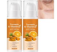 Turmeric Vitamin C Under Eye Cream, Anti-Aging Moisturizer Reduce the Appearance of Dark Circles Puffiness, Wrinkles Fine Lines, Brightening Skin Tone, Firming Lifting Tightening for Face (2Pcs)