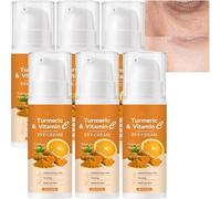 Turmeric Vitamin C Under Eye Cream, Anti-Aging Moisturizer Reduce the Appearance of Dark Circles Puffiness, Wrinkles Fine Lines, Brightening Skin Tone, Firming Lifting Tightening for Face (6Pcs)