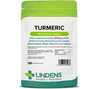 Turmeric Whole Root Extract 500mg 2-Pack 200 Capsules with Black Pepper & Copper Curcumin Rich Curcuma