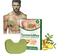 Turmericmax Gynecomastia Compress Patch, Gynecomastia Cellulite Melting Patch,Gynecomastia Tightening Ginger Patch,Chest Belly Fat Remove for Men,Anti Cellulite Patch for Gynecomastia (1 Box)