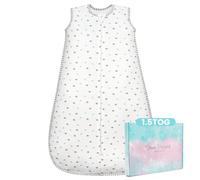 TURMIN Baby Sleeping Bag 1.5 Tog - Cotton Winter Sleeping Bag Baby 12-24 Months Quilted Sleep Sack, Soft Warm Toddler Sleep Bag for Boys Girls Essentials, Star