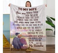 TURMTF Christmas Day for Wife Gifts, Wedding Anniversary Romantic Gifts for Her, Birthday Gifts for Wife from Husband, Wife Blanket 140x180CM