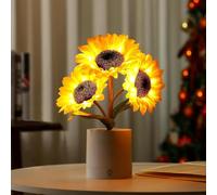 TURMTF Sunflower LED Night Light, Gifts for Women Mom Wife, Grandma, Birthday Mother's Day Anniversary, Cheerful Bedroom Decor Lamp for Her
