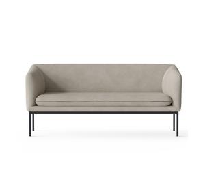 Turn 2 Seater Black Cotton Linen Natural