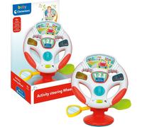 Clementoni Baby Infant Toys - Turn & Drive Activity Wheel - Development & Activity, Interactive Music Toys For Child Seat, Lights & Sounds, Learning Toys, Toddler 6 Months, Batteries Included, 17899