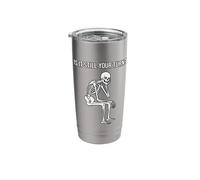 Turn Based Board Game Chess is It Still Your Turn Skeleton Stainless Steel Insulated Tumbler
