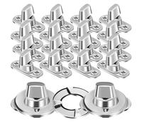 Turn Button Fasteners 20 Sets Galvanized Iron Silver Mounting Screws