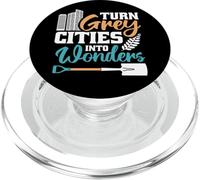 Turn Grey Cities Into Wonders Urban Farming PopSockets PopGrip for MagSafe