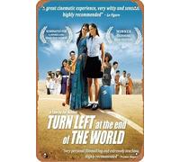 Turn Left at the End of the World Film Movie Poster Retro Metal Tin Sign Wall Home Wall Art Metal Tin Sign,cave,bar,Club, Metal Tin Sign 8x12 Inches
