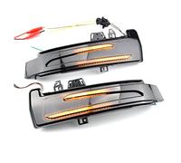Turn Light For Mercedes For Benz A B S C E GLA GLK W176 W246 W204 Car Rearview Mirror Dynamic Turn Signal Light Indicator Blinker(Smoked black)