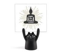 Turn Mind Lamp Guidance Art Deco Fashion Memo Holder Cartoon Black Cat Stand Decoration