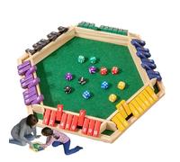 Turn Off Boxing Game - Traditional Dice Game for Adults and Kids | Family Games, Board Cubes Play Toys | Close Wooden Box Dice Games | Math Table at