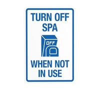 Turn Off Spa When Not In Sign,Pool Warning,Spa Rules Security Metal Signs for Outdoor Indoor Road Yard Garage Home Busines Street Wall Caution Decor 8 x 12 Inch