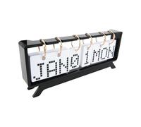 Turn Over Calendar for Desk - Perpetual Flipps Chart, Standing Wood Base, Bold Date Display Reusable Aesthetic Decor | Eco Friendly Office Stationery for Executive Desktops Classroom Scheduling