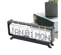 Turn Over Calendar for Desk - TV Cabinet Shape | Acrylic Perpetual Standing Date Display for Home, Desktop Decoration, Manual Page Month Week, Office Aesthetic, 1PC