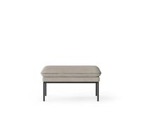 Turn Pouf Black Cotton Linen Natural