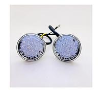 Turn Signal Indicator 1 Pair Amber Turn Signal Indicator Light Universal ATV Scooter Lamp For H&arley For D&avidson For TRIUM&PH For Chopper For Bobber(White Lens)