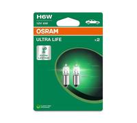 2x Genuine Osram Ulta Life H6W (BAX9s / 434) 6w 12v Clear [64132ULT-2BL]