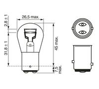 Bosch Pure/Lt Bulb P21/5W 12V BAY15D - 1987302202 - Pack of 10