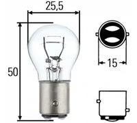 Turn signal lamp bulb BAY15d 8GD 002 078-123 HELLA for FIAT RENAULT FORD DODGE