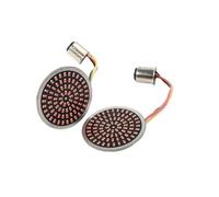 Turn Signal Light 1157 Motorcycle Turn Signal Lights Indicators Blinker Lamp 2 Inch Inserts For Harley Softail Dyna Sportster Touring Tri Glide Turning Indicators(1157 Front red)