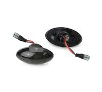 Turn Signal Light 2Pcs For BMW For MINI For Cooper R50 R52 R53 2002 2003 2004 2005-2008 T10 Flowing Water Repeater Indicator Dynamic LED Side Marker Side Mirror Indicator(Smoke Lens)