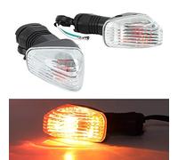 Turn Signal Light 2PCS Motorcycle Modification Accessories Turn Signal Lamp for KAWASAKI NINJA ZX-6R 636 600 ZX-6RR KLE 500 KLE 650 VERSYS KLR 650 Z750S(Black+White)
