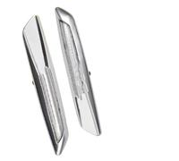 Turn Signal Light For BMW 5 Series F10 F11 F07 Glossy Black Dynamic LED Side Marker Front For Fender Turn Signal Repeater Wing Mirror Indicator(Electroplated Lens-2)