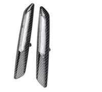 Turn Signal Light For BMW 5 Series F10 F11 F07 Glossy Black Dynamic LED Side Marker Front For Fender Turn Signal Repeater Wing Mirror Indicator(Carbon Fiber Lens-2)