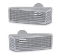 Turn Signal Light Lamp 2 Pcs For Mercedes For Benz W201 W140 W124 R129 W202 Car Turn Signal Lamp Side Marker Indicator Light Covers 1248202321(Whtie Cover)